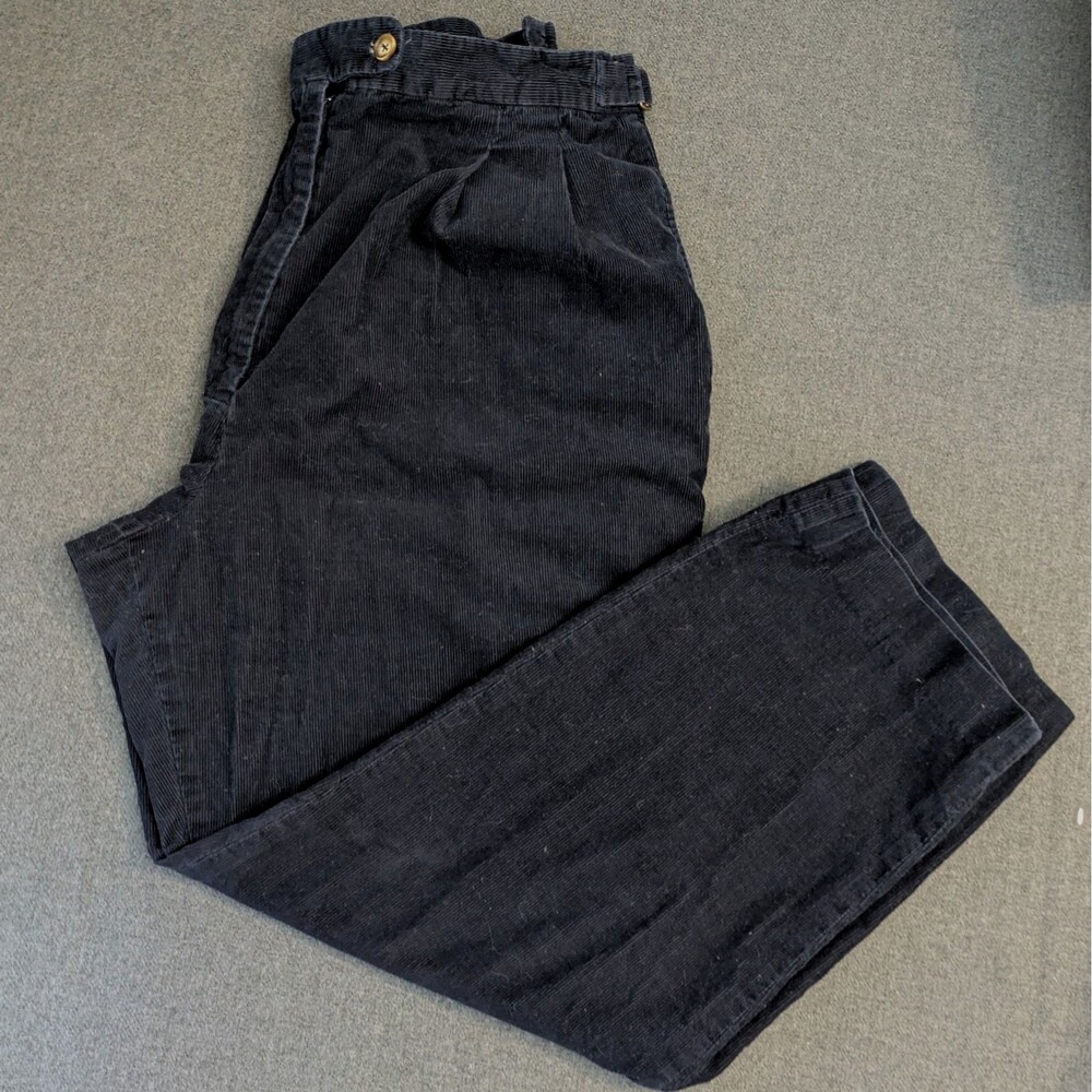 F. by Façonnable Corduroy Pants Women's 14 Vintage High Waist Academia Preppy